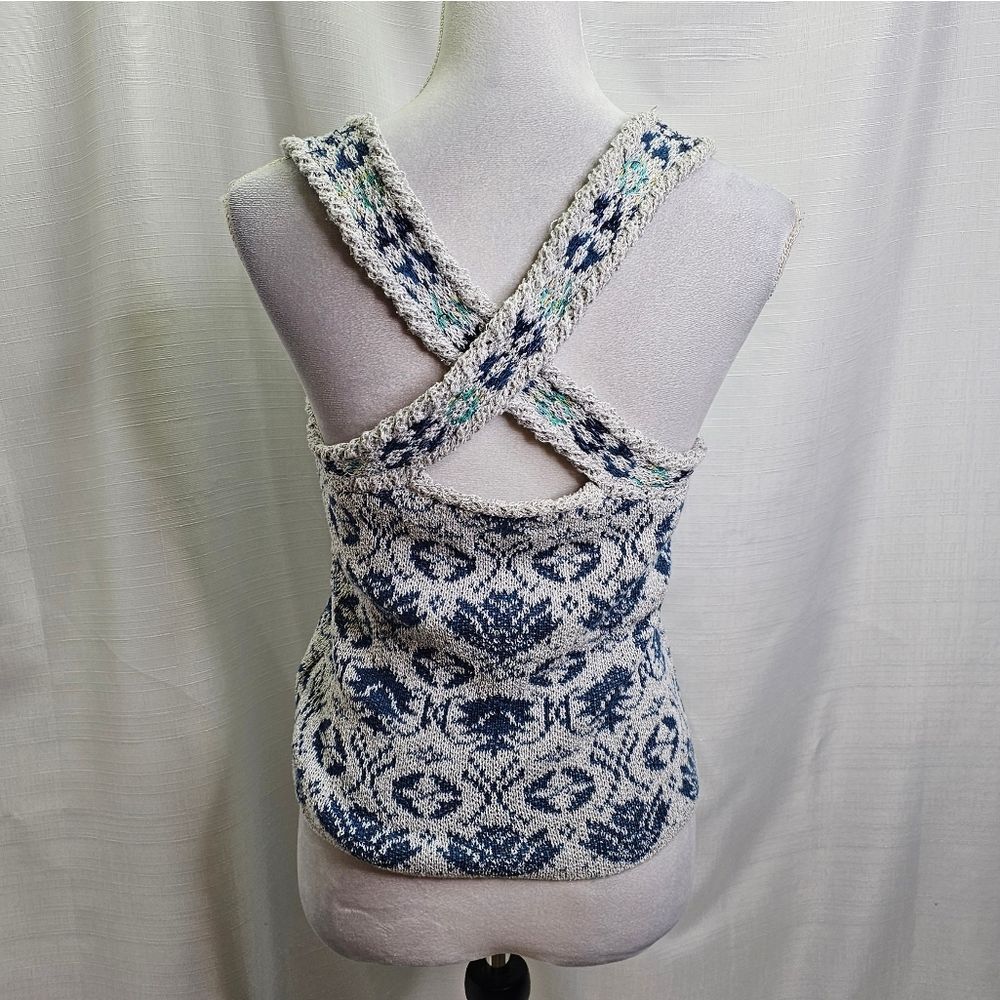 Anthropologie Pilcro Gray and Blue Knit Tank Top Size Small - Picture 7 of 11